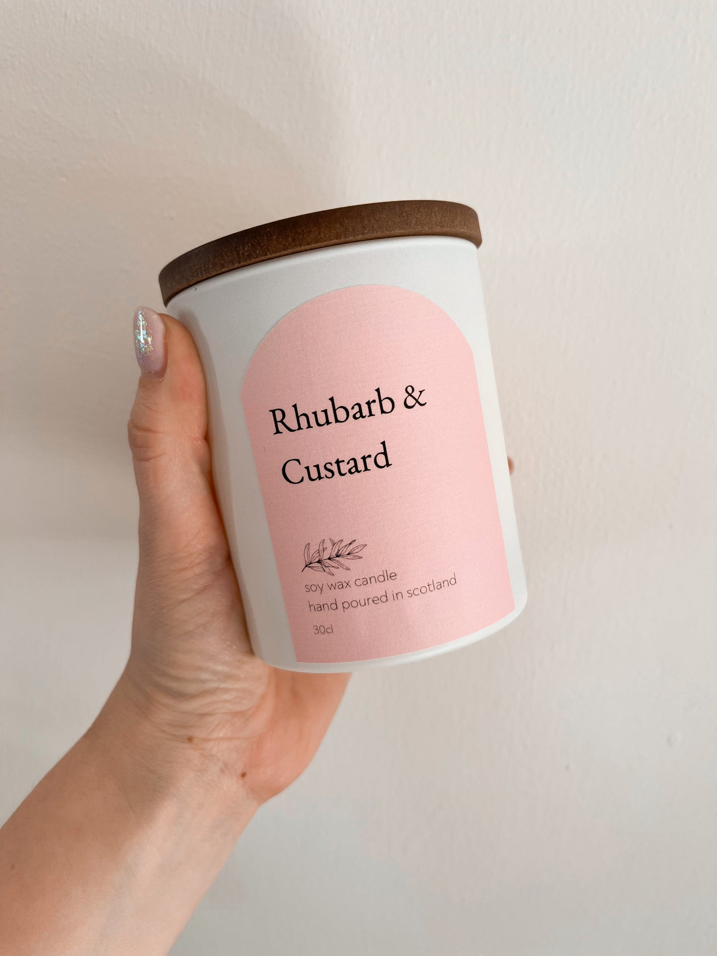 Rhubarb & Custard soy wax candle