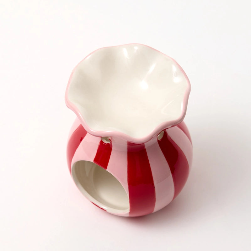 Pink striped wax burner